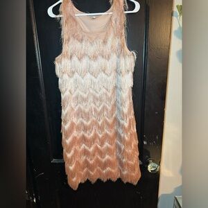 Gianni Bini champagne fringe dress